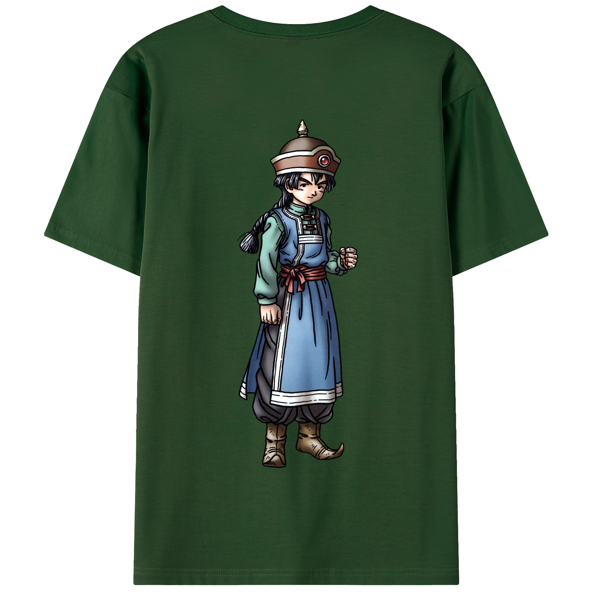 （画像用） ドラゴンクエスト Doragon Kuesuto Dragon Quest 綿100％半袖Tシャツ（背面プリント）